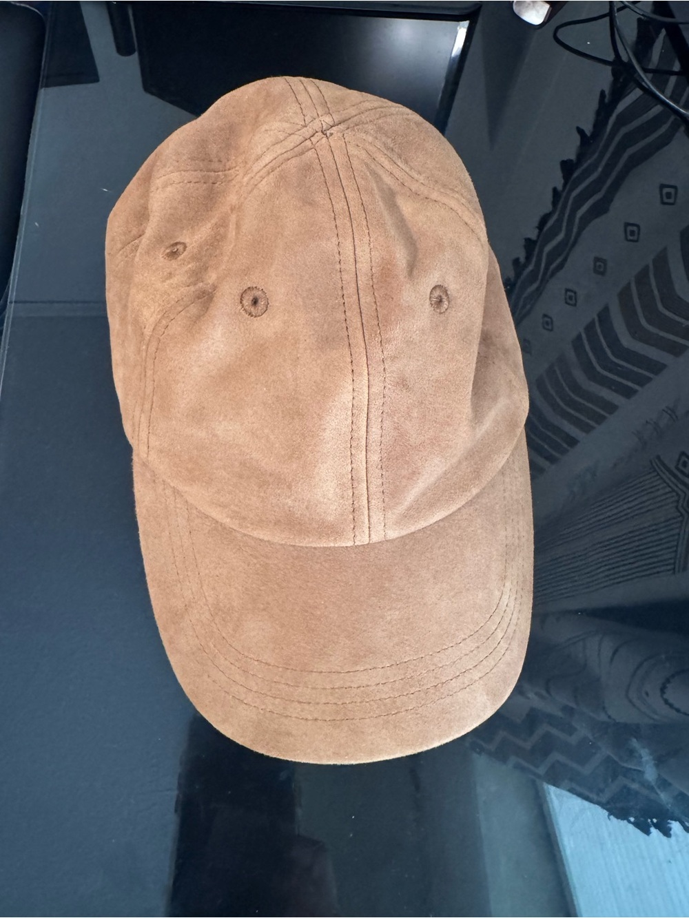 MADEWELL Suede Baseball Cap in Camel Brown